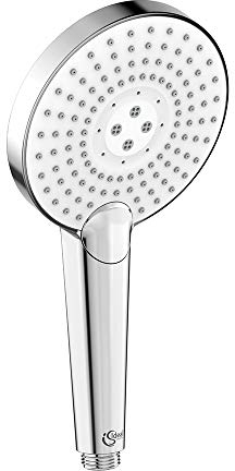 Ideal Standard 3-Funktionshandbrause Idealrain Evo Jet B1759AA – Ø 12,5 cm für unvergleichliche Duschmomente – Handbrause mit Strahlarten perlende Stimulation, Regen und Massage in Chrom