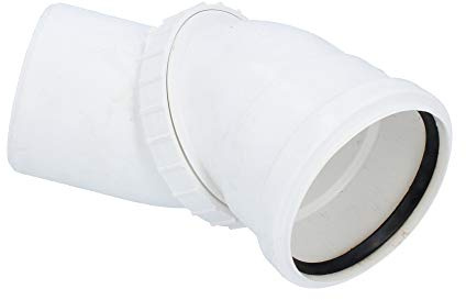 Abwasser Verdrehung Bogen HT-Rohr Installation DN 50 110 Abflussrohr Kunststoff (110 mm, weiß)