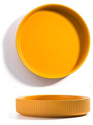 JarraPlato hondo de pasta para niños, plato de carne, plato occidental, ins wind home-Amarillo - plato hondo de 10 pulgadas