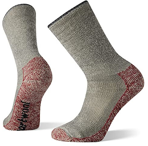 Smartwool Men's Mountaineer Classic Edition Maximum Cushion Crew Socks Hiking, Charcoal, L (Pack of 2)