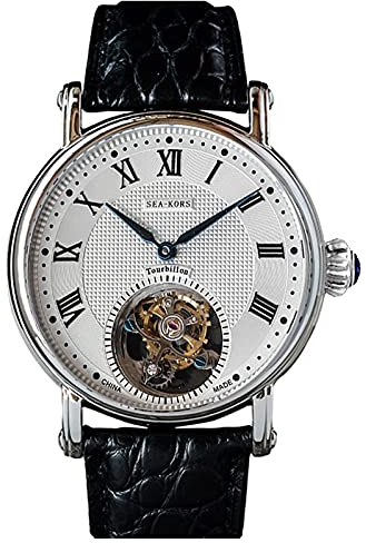 SE8000SK Seakors Tourbillon Seagull ST8000 Uhrwerk Saphirglas Mechanische Herren-Armbanduhr 1963