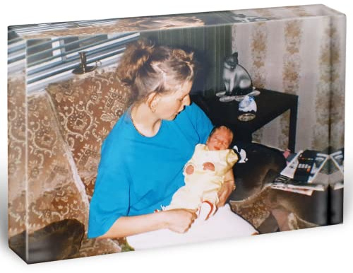 Personalised Crystal Photo Block, Your Photo Printed Directly Onto Block, 13x9cm Custom Acrylic Photo Frame (Landscape)