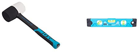 OX Combination Rubber Mallet - 24 oz & OX Trade Torpedo Level 230mm