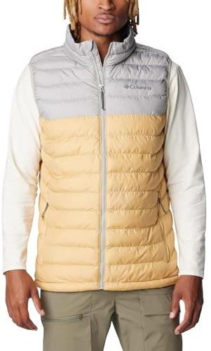 Columbia Powder Lite Vest Doudoune sans manches Homme , Light Camel/Flint Grey , M