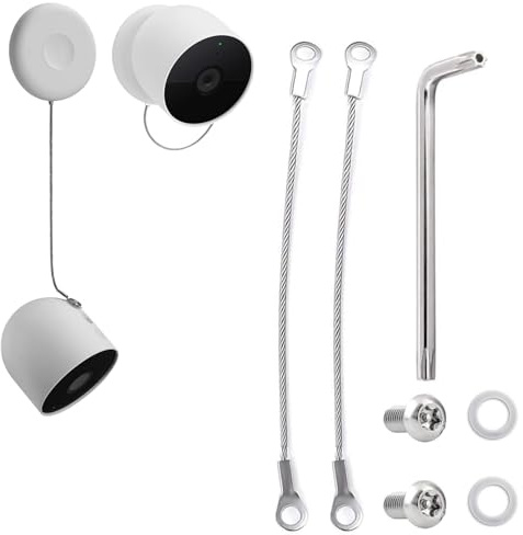 Arlo Kamera-Wandhalterung, Wandhalterung für Arlo Pro 4/Arlo Pro4 Spotlight/Arlo Pro 5S/Arlo Essential/Arlo Essential Spotlight/Arlo XL Spotlight/Arlo Pro 2, Arlo Kamerahalterung stabil, weiß, 2 Stück