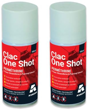 Nuisipro Insecticide et acaricide – Lot de 2 aérosols – Action choc et rémanente – Traitement intérieur 2 x 35 m²