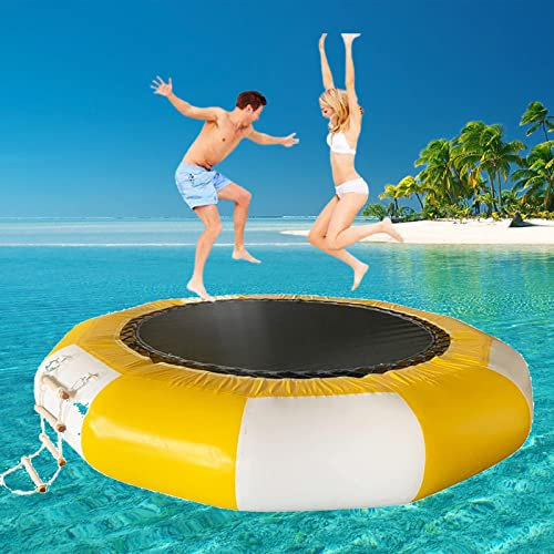 Water Toys,Inflatable Water Trampoline, 5FT/10FT/13FT Recreational Water Bouncer Floating Swim Platform with Air Pump for Lake, Pool,8FT/2.5M