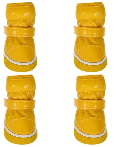 Hundeschuhe,Pfotenschutz Hund Hunde Schuhe Schuhe Regen Winter Hund 4 Teile/Satz Zubehör Haustier Wasserdicht Schnee Slip(2,4)