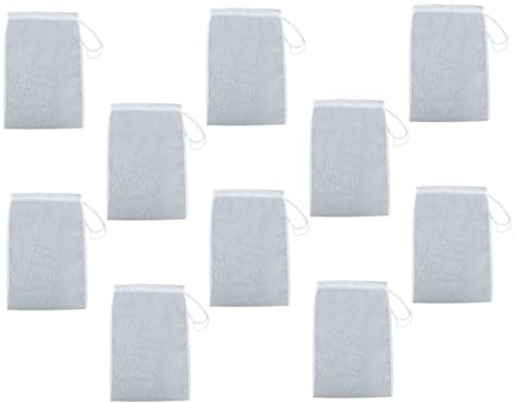 OKUMEYR Soy Milk Filter Pouch 10pcs Nylon Filter Bag Fine Mesh for Nut Milk Juice Home Restaurant