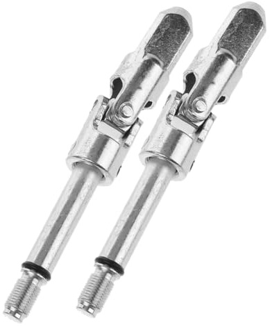 Hydraulik Wagenheber Gelenk aus Stahl, 2 Stück, Silber | Schnellablass Gelenkkopf, Kontrollierte Absenkgeschwindigkeit, Horizontale Bauform