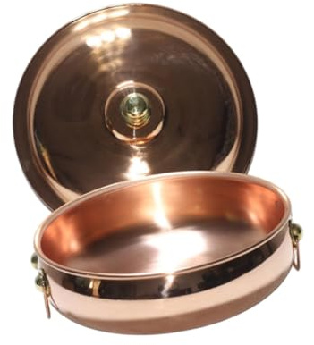 KESOTO Ustensiles de Cuisine en Cuivre pour Cuisinière à Induction, Idéal pour Les Repas en Plein Air, 34cm