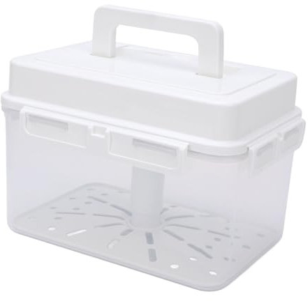 Kimchi Sauerkraut Container with Lid and Handle, Kimchi Fermentation Jar Large Capacity Pickle Jar Container Good Sealing Rectangular Kimchi Pickle Fermentation Box (5L)