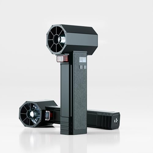 Souffleur à air turbo pour séchage de voitures oversize, poussée instantanée de 1,60 kg/s, 4 vitesses, 4000 mAh, souffleur à feuilles sans fil super électrique de 64 mm pour le nettoyage de patio, l'e