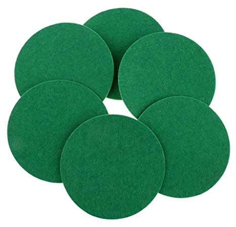 Gralara 6 Pezzi Air Hockey Pushers Felt Pads Accessori per Air Hockey Pusher Goalies Autoadesivi con Fondo Scorrevole in Fibra Compatibili per Casa E Tempo