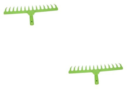 HANABASS 2 Pièces Râteau de Jardin Multifonctionnel Inoxydable Outil de Jardinage pour Ameublir Épandre Sol Pratique Robuste pour Désherbage Jardin