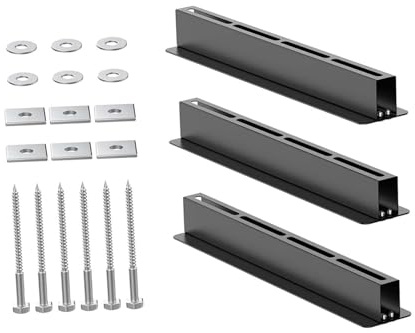 AlluraPet 3 guide per bidoni da soffitto, per organizzare il garage, sistema di archiviazione sopraelevato, binari in metallo, 43,1 cm