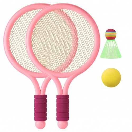 Ensemble de Badminton pour Enfants, Paquet de 2, Portable pour Jouer en intérieur et en extérieur