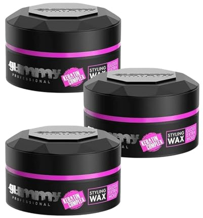Gummy Gloss Extra Hold | Hair Styling Wax | Gloss Extra Hold Haarwachs | Glanz Zusätzlicher Halt Wachs | Glänzender Effekt Wax | 150ml (3 Stück)