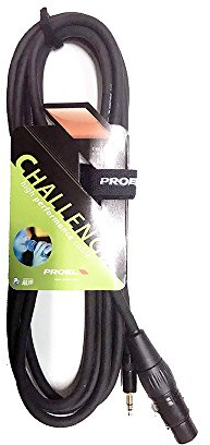 Proel CHLP280LU15 - Cavo Audio Professionale con connessioni Jack Stereo 3,5mm a Cannon XLR 3P F (1,5mt)