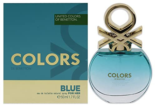Benetton - Blue from United Colors, Eau de Toilette Spray pour Homme, Parfum Frais d'Agrumes avec des Notes de Citron, de Tequila, de Coriandre, de Pastèque et de Marine - 50 ml