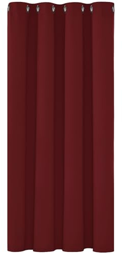 Deconovo Verdunkelungsvorhang Ösen Gardinen Wohnzimmer Vorhang Blickdicht Dicke Thermogardine Kälteschutz Warm Hitzeschutz Vorhang, 138x132 cm(HöhexBreite), Rot, 1 Stück