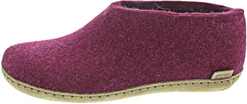 GLERUPS Hallenschuhe Damen & Herren | Unisex Wollpantoffeln mit Ledersohle