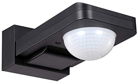 UKEW Outdoor PIR Motion Sensor - 360° Degree Motion Detection Sensor - IP65 Dual Mount Wall or Ceiling Switch With Manual Override - Black