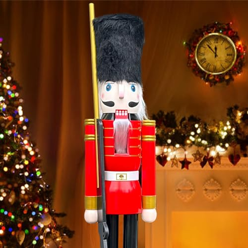 CDL 150 cm géant 5 Pieds Neuf Décoration de Noël en Bois Casse-Noisette Soldat K07
