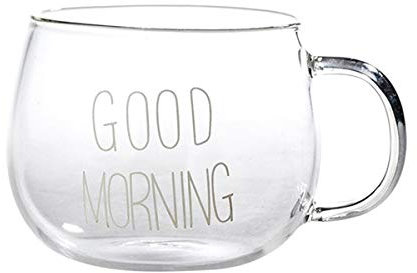 Tazza Tazza Di Caffè Regalotazza Da Caffè In Vetro Lettera Bianca Nera Tè Al Latte Tazza Da Caffè Bicchiere Da Cocktail Tazze Trasparenti In Cristallo Manico Articoli Per Bevande Coppia Regali, Let