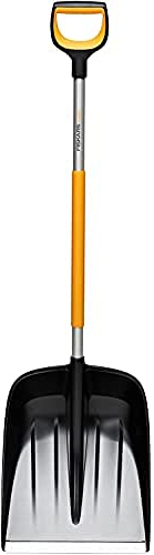 Fiskars Pala da neve per piccole e grandi quantità di neve, X-series, Lunghezza: 132 cm, Alluminio/Polimero, Nero/Arancione/Grigio, 1057177