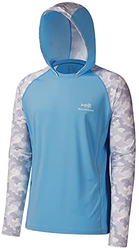 Bassdash Funktionströja för män, fisketröja, UPF 50, kylande huvtröja, kamouflagedesign, långärmad tröja, FS17M, XL