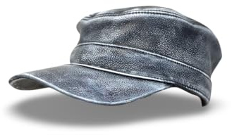 Albsales Cap Ledercap Herren Basecap Echt Leder Schildmütze Hut Schirmmütze Mütze