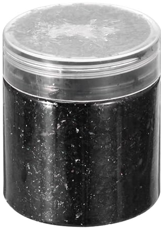QUARKZMAN Blattgold Flocken für Harz, 3g Glitzer Basteln Metallfolienflocken, Vergoldungsflocken für Basteln DIY Nägel Schmuck Selber Machen Malen Kerzen Schmuckherstellung, Schwarz