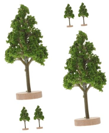 PRETYZOOM 6 Stück Miniatur Diorama Bäume Aus Kunststoff Realistische Modellbäume Für Sandtisch Und Mikrolandschaften Dekorative Kleiner Sandtisch Pflanzenmodelle