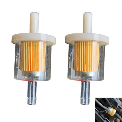 Filtres à Essence de 8 mm - Lot de 2 Filtres à Carburant Transparent pour Moto, Bateau, Quad, Cyclomoteur et Tondeuse à Gazon - Raccord de Filtre à Carburant de Qualité Supérieure
