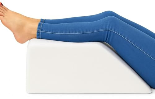 FM Leg Wedge, Knee Wedge Pillow & Leg Elevation Pillow | 60 X 50 X 15 CM | Pillow for Back Pain, Sleeping & Resting | Elevation Support for Foot & Knee Discomfort