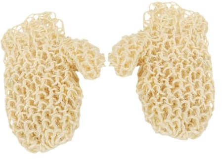 CIYODO Natural Sisal Exfoliating Bath Mitt for Deep Pore Cleansing Reusable Skin Scrubbing Gloves Made From Natural Fibers Gentle Body Wash Sponge for Invigorating Shower and Dead Skin