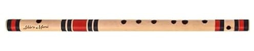 Shiv'z Muzic Flute | C Natural Medium | Right Handed | Premium Bamboo Bansuri | Middle Octave | 19 Inches (with Written Manual & Bag)