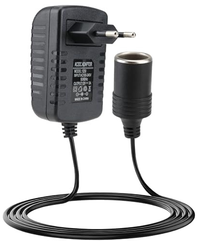 Adaptateur Allume Cigare Prise Secteur, AC à DC 12V/3A 36W Adaptateur Converter Allume-Cigare de Voiture Adaptateur d'alimentation Convertisseur pour GPS DVR Auto Enregistreur Vidéo/Cameras