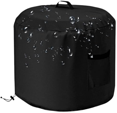 Housse Rond Pour Foyer Extérieur - Housse Imperméable Extérieure Pour Foyer Circulaire | Poignée de Transport Intégrée Protection Contre Neige Pluie Poussière Feuilles