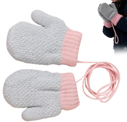 Flickvintersnöhandskar Småbarn Förskolebarn 1-3 År Kallt Väder Vantar