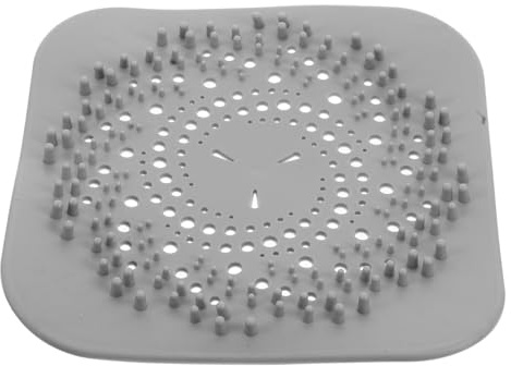 BESPORTBLE Silicone Hair Drain Cover Gray Plug Hole Hair Catcher Washbasin Sink Strainer Anti-Clogging Filter for Kitchen Sink and Bathroom Shower Tub