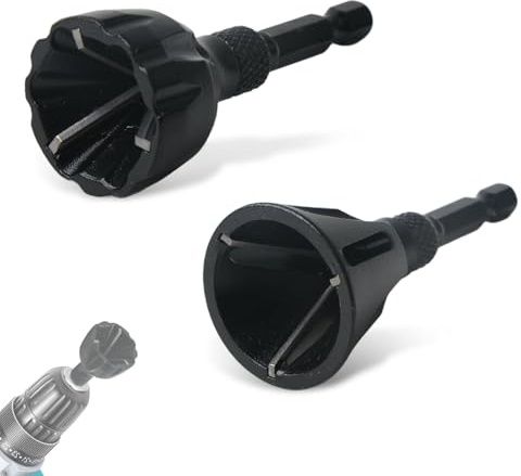 2 sbavatrici in metallo, 3 – 20 mm, 5 – 25 mm, strumento di deburring rimovibile, sbavatura esterna, strumento di smussatura, può essere utilizzato per viti e bulloni e tubi e acciaio inossidabile e