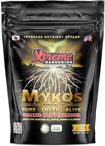 Xtreme Gardening Mykos Mycorrhizae for Plants- Granular Mycorrhizal Fungi Root Inoculant, OMRI Listed Organic Biofertilizer for Stronger Roots & Nutrient Uptake (2.2 lbs)