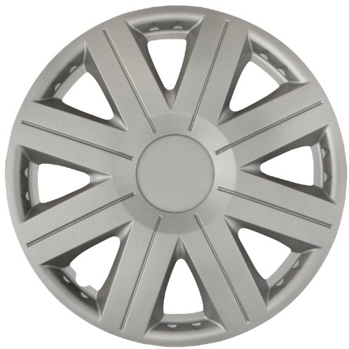cartrend Radkappen Active, 13 Zoll, für alle gängigen Stahlfelgen, aus Spezial-ABS-Qualitätskunststoff, schlagfest, zweischichtige Metallic-Lackierung, überlackierbar, silber, 1 Stück
