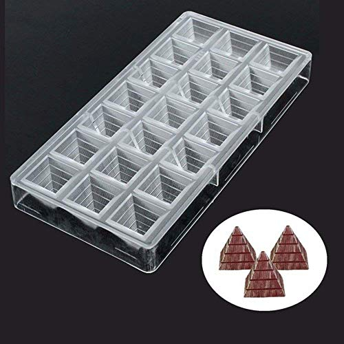 Voarge Pyramidenform 3D Polycarbonat Schokoladenform Transparente PC Platte Handgefertigt Fondant Schokoladenform