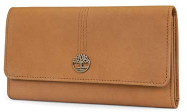 Timberland Portefeuille à Rabat RFID en Cuir pour Femme, Taille Unique, Blé (Nubuck), Taille Unique