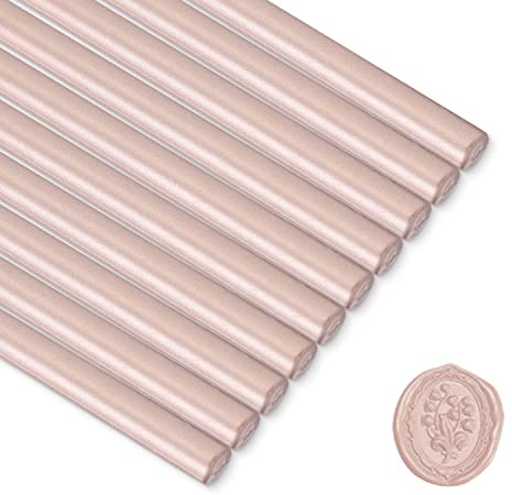 Buachois 10 Pezzi Sigillo di Cera Stick, Bastoncino di Cera per Timbri, Vintage Cera Sigillo per Lettere e Inviti di Matrimonio e Buste Regalo