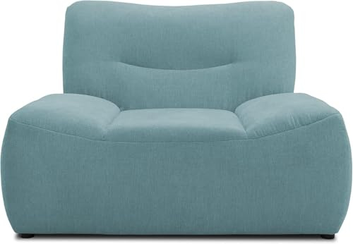 DOMO. collection Sessel Boho, Loveseat, Polstersessel im Boho-Style, Bigsofa Garnitur, 122 x 109 x 81 cm (BxTxH), petrol | Sessel im Boho-Style mit flachen Armlehnen, gemütlicher Polstersessel für Ihr Zuhause, 122 x 109 x 81 cm (BxTxH)