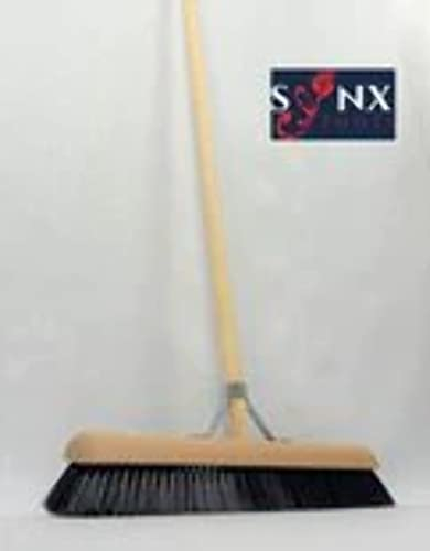 Synx Tools Hallenfeger 50cm - Pferdehaar / Raumfeger - Weicher Besen 50 cm - Besenstiel - Veger - Besen Innen - Besen weich mit Stiel 160 cm